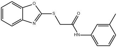 2-(1,3-benzoxazol-2-ylsulfanyl)-N-(3-methylphenyl)acetamide Structure