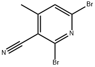 3-cyano-2,6-dibromo-4-methylpyridine Struktur