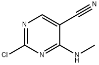 2-chloro-4-(methylamino)pyrimidine-5-carbonitrile Struktur