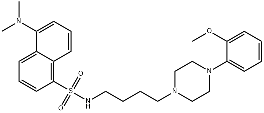 1-Naphthalenesulfonamide,5-(dimethylamino)-N-[4-[4-(2-methoxyphenyl)-1-piperazinyl]butyl]- Structure