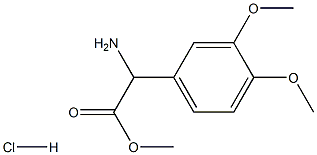 2-氨基-2-(3,4-二甲氧基苯基)乙酸甲酯盐酸盐, 390815-42-6, 结构式