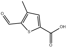 5-甲酰基-4-甲基噻吩-2-羧酸, 391936-74-6, 结构式