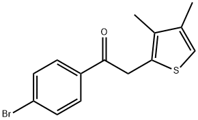 1-(4-Bromophenyl)-2-(3,4-dimethylthiophen-2-yl)ethanone Structure