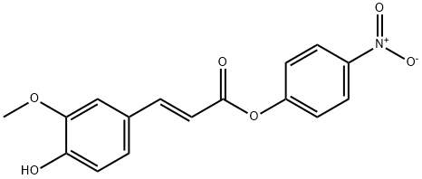 对硝基苯基反式-阿魏酸酯, 398128-60-4, 结构式