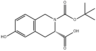 (S)-2-(tert-butoxycarbonyl)-6-hydroxy-1,2,3,4-tetrahydroisoquinoline-3-carboxylic acid, 398476-78-3, 结构式