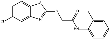 399009-01-9 2-[(5-chloro-1,3-benzothiazol-2-yl)sulfanyl]-N-(2-methylphenyl)acetamide