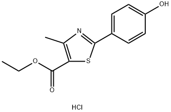 2-(4-羟苯基)-4-甲基噻唑-5-甲酸乙酯盐酸盐,399017-10-8,结构式