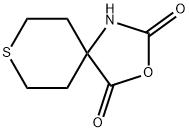 3-Oxa-8-thia-1-azaspiro[4.5]decane-2,4-dione 化学構造式