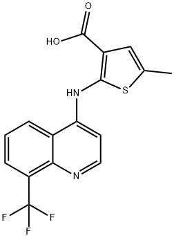 5-Methyl-2-((8-(trifluoromethyl)quinolin-4-yl)amino)thiophene-3-carboxylic acid|