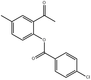 2-acetyl-4-methylphenyl 4-chlorobenzoate 化学構造式