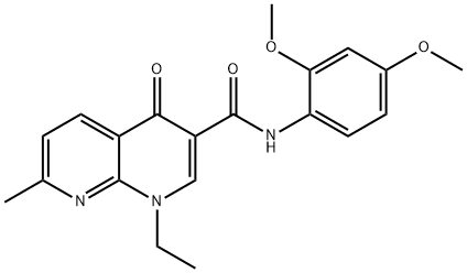 N-(2,4-dimethoxyphenyl)-1-ethyl-7-methyl-4-oxo-1,4-dihydro-1,8-naphthyridine-3-carboxamide Structure