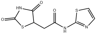 2-(2,4-dioxo-1,3-thiazolidin-5-yl)-N-(1,3-thiazol-2-yl)acetamide 结构式