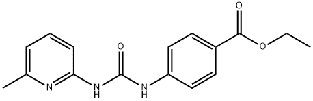 ethyl 4-(3-(6-methylpyridin-2-yl)ureido)benzoate 化学構造式