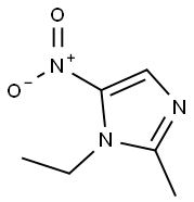 1-ethyl-2-methyl-5-nitro-1H-imidazole 化学構造式