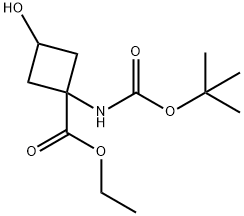 ethyl 1-{[(tert-butyloxy)carbonyl]amino}-3-hydroxycyclobutane-1-carboxylate Structure