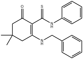 4,4-Dimethyl-6-oxo-N-phenyl-2-[(phenylmethyl)amino]-1-cyclohexene-1-carbothioamide|化合物 T23920