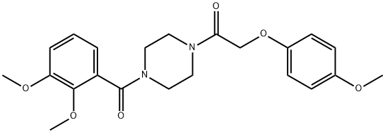 1-(2,3-dimethoxybenzoyl)-4-[(4-methoxyphenoxy)acetyl]piperazine|