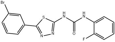 1-[5-(3-bromophenyl)-1,3,4-thiadiazol-2-yl]-3-(2-fluorophenyl)urea Structure