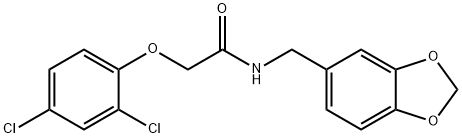 N-(1,3-benzodioxol-5-ylmethyl)-2-(2,4-dichlorophenoxy)acetamide Structure