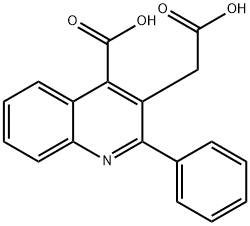 4-carboxy-2-phenyl-3-quinolineacetic acid Structure