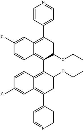 4,4'-[(1S)-6,6'-Dichloro-2,2'-diethoxy[1,1'-binaphthalene]-4,4'-diyl]bispyridine Struktur