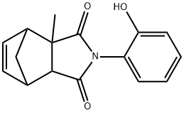 2-(2-hydroxyphenyl)-3a-methyl-3a,4,7,7a-tetrahydro-1H-4,7-methanoisoindole-1,3(2H)-dione 结构式