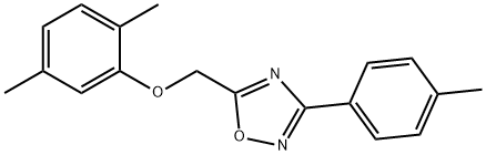 5-[(2,5-dimethylphenoxy)methyl]-3-(4-methylphenyl)-1,2,4-oxadiazole Structure