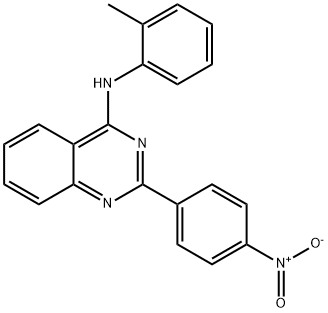 N-(2-methylphenyl)-2-(4-nitrophenyl)quinazolin-4-amine,432535-99-4,结构式