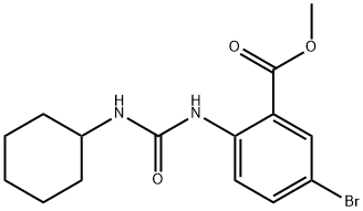 methyl 5-bromo-2-[(cyclohexylcarbamoyl)amino]benzoate 结构式