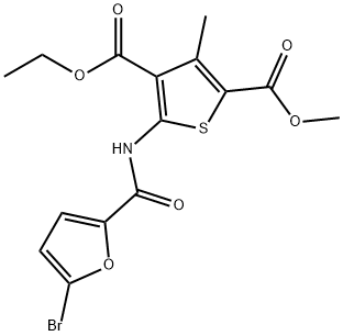 433693-74-4 4-ethyl 2-methyl 5-{[(5-bromofuran-2-yl)carbonyl]amino}-3-methylthiophene-2,4-dicarboxylate