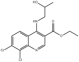 ethyl 7,8-dichloro-4-[(2-hydroxypropyl)amino]quinoline-3-carboxylate,433705-52-3,结构式