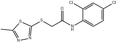 N-(2,4-dichlorophenyl)-2-[(5-methyl-1,3,4-thiadiazol-2-yl)sulfanyl]acetamide 结构式