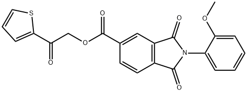 434299-76-0 2-oxo-2-(thiophen-2-yl)ethyl 2-(2-methoxyphenyl)-1,3-dioxo-2,3-dihydro-1H-isoindole-5-carboxylate