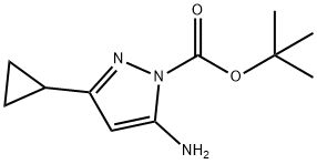 tert-butyl 5-amino-3-cyclopropyl-1H-pyrazole-1-carboxylate Struktur