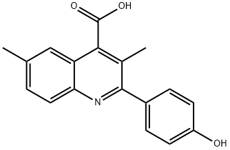 2-(4-hydroxyphenyl)-3,6-dimethylquinoline-4-carboxylic acid Structure