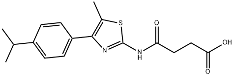 4-((4-(4-isopropylphenyl)-5-methylthiazol-2-yl)amino)-4-oxobutanoic acid,438218-66-7,结构式