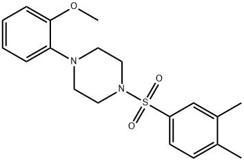 2-{4-[(3,4-dimethylphenyl)sulfonyl]-1-piperazinyl}phenyl methyl ether Struktur