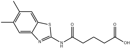 5-((5,6-dimethylbenzo[d]thiazol-2-yl)amino)-5-oxopentanoic acid Structure