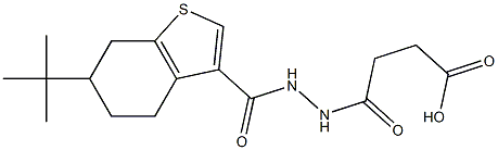 4-(2-(6-(tert-butyl)-4,5,6,7-tetrahydrobenzo[b]thiophene-3-carbonyl)hydrazinyl)-4-oxobutanoic acid Structure