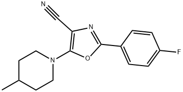 442564-58-1 2-(4-fluorophenyl)-5-(4-methylpiperidin-1-yl)-1,3-oxazole-4-carbonitrile