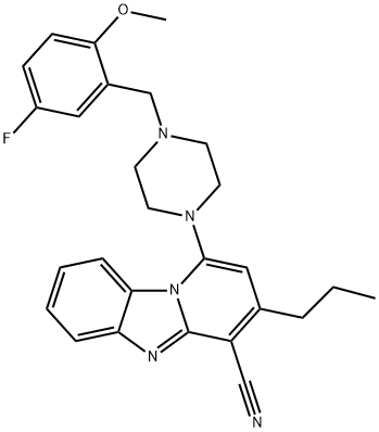442572-49-8 1-[4-(5-fluoro-2-methoxybenzyl)piperazin-1-yl]-3-propylpyrido[1,2-a]benzimidazole-4-carbonitrile