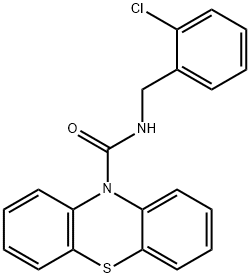 N-(2-chlorobenzyl)-10H-phenothiazine-10-carboxamide 化学構造式