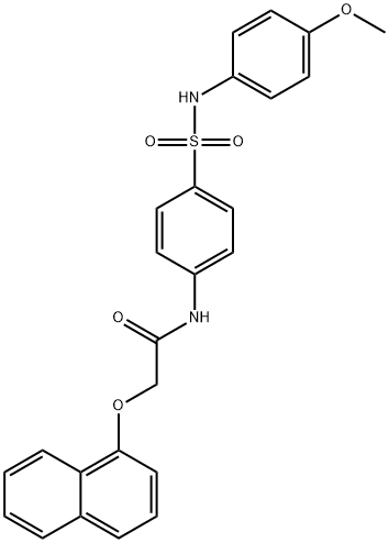 N-(4-{[(4-methoxyphenyl)amino]sulfonyl}phenyl)-2-(1-naphthyloxy)acetamide Struktur