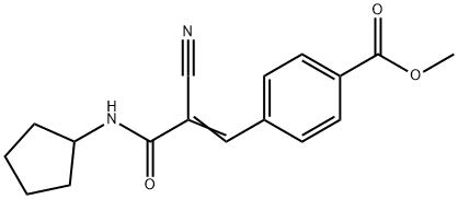 (E)-methyl 4-(2-cyano-3-(cyclopentylamino)-3-oxoprop-1-en-1-yl)benzoate Structure