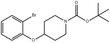 tert-butyl 4-(2-bromophenoxy)piperidine-1-carboxylate 化学構造式