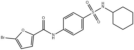 5-bromo-N-[4-(cyclohexylsulfamoyl)phenyl]furan-2-carboxamide 结构式