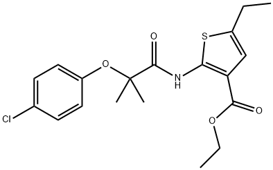 445239-53-2 ethyl 2-(2-(4-chlorophenoxy)-2-methylpropanamido)-5-ethylthiophene-3-carboxylate