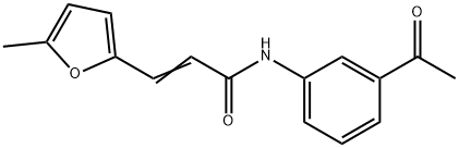 (2E)-N-(3-acetylphenyl)-3-(5-methylfuran-2-yl)prop-2-enamide 结构式
