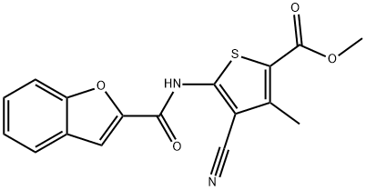 445415-76-9 methyl 5-[(1-benzofuran-2-ylcarbonyl)amino]-4-cyano-3-methylthiophene-2-carboxylate