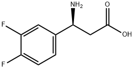 (3S)-3-AMINO-3-(3,4-DIFLUOROPHENYL)PROPANOIC ACID 化学構造式